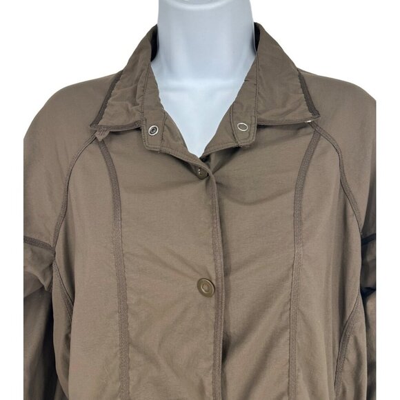 Columbia Titanium Omni Dry Brown Snap Button Front Lightweight Jacket Size L - Picture 6 of 15